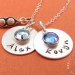 Personalized Necklace: Two Peas In A Pod Sterling..