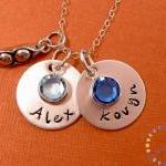 Personalized Necklace: Two Peas In A Pod Sterling..