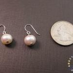 Pearl Earrings: 9.5 To 10mm Freshwater Pearl..