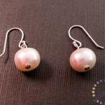 Pearl Earrings: 9.5 To 10mm Freshwater Pearl..
